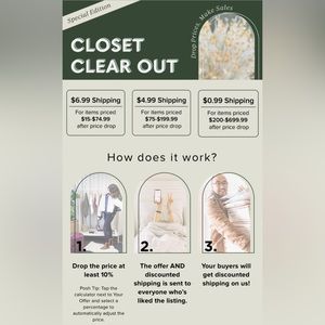 Closet clear out day 💚 - Discounted shipping!